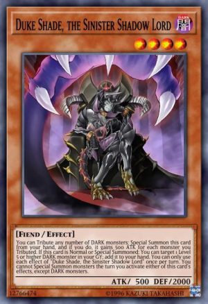 Duke Shade, the Sinister Shadow Lord - (Egyptian God Deck Slifer the Sky Dragon) - (EGS1-EN017) - (Common)
