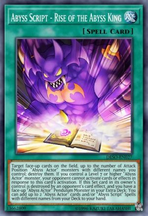 Abyss Script - Rise of the Abyss King - (Destiny Soldiers) - (DESO-EN027) - (Secret Rare)