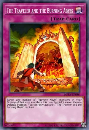 The Traveler and the Burning Abyss - (Premium Gold Infinite Gold) - (PGL3-EN097) - (Gold Rare)