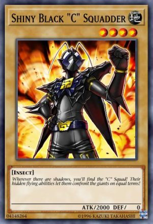 Shiny Black "C" Squadder - (2021 Tin of Ancient Battles) - (MP21-EN037) - (Super Rare)