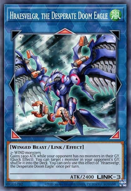 Hraesvelgr, the Desperate Doom Eagle - (Rising Rampage) - (RIRA-EN082) - (Rare)