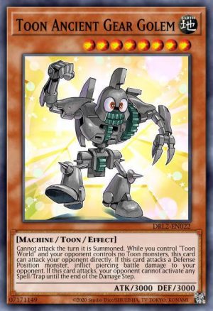 Toon Ancient Gear Golem - (Dragons of Legend 2) - (DRL2-EN022) - (Super Rare)