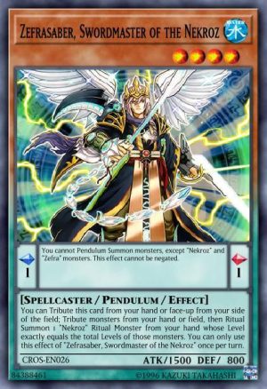 Zefrasaber, Swordmaster of the Nekroz - (Crossed Souls) - (CROS-EN026) - (Common)