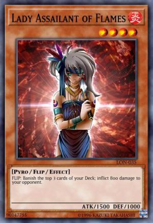 Lady Assailant of Flames - (Labyrinth of Nightmare) - (LON-E035) - (Common)