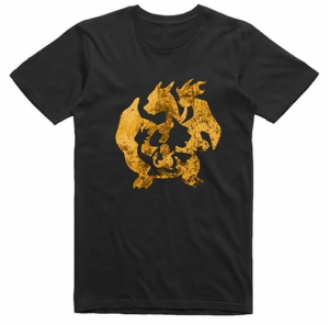 Pokemon Charmander Evolution T-Shirt Black