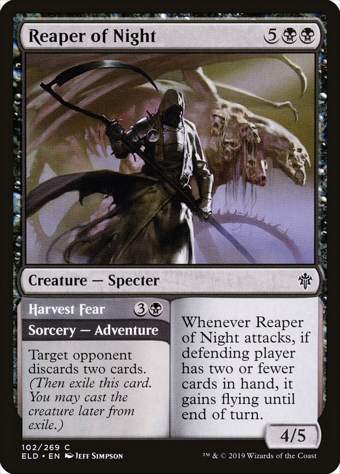 Reaper of Night // Harvest Fear - Throne of Eldraine-(102)