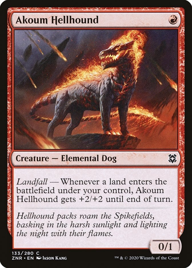 Akoum Hellhound - Zendikar Rising-(133)