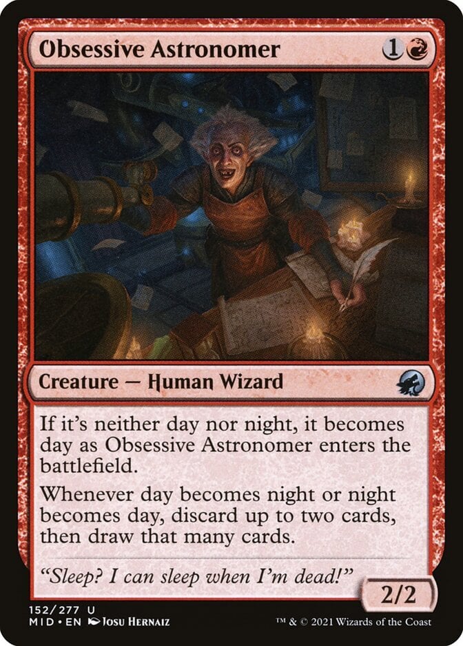Obsessive Astronomer - Innistrad: Midnight Hunt-(152)